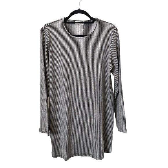 ANINE BING Moss Stripe Knit Mini Dress NWT Sz Medium - Picture 2 of 5